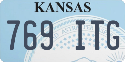 KS license plate 769ITG