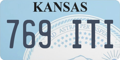 KS license plate 769ITI