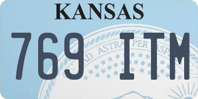 KS license plate 769ITM