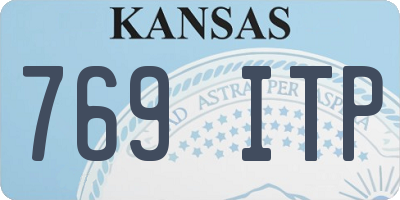 KS license plate 769ITP