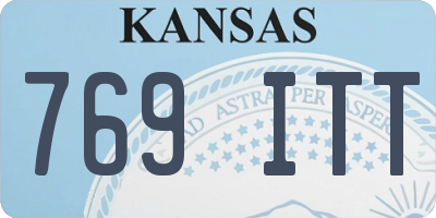 KS license plate 769ITT