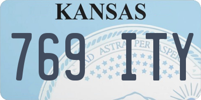 KS license plate 769ITY