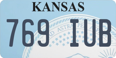 KS license plate 769IUB