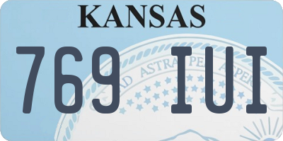 KS license plate 769IUI