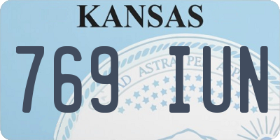 KS license plate 769IUN