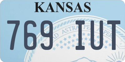 KS license plate 769IUT