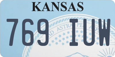 KS license plate 769IUW