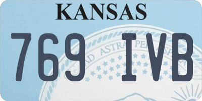 KS license plate 769IVB