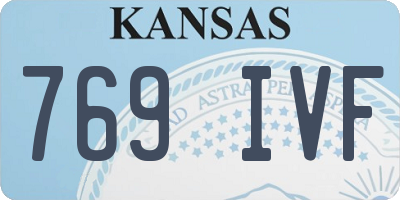 KS license plate 769IVF