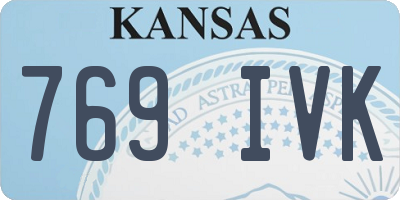 KS license plate 769IVK