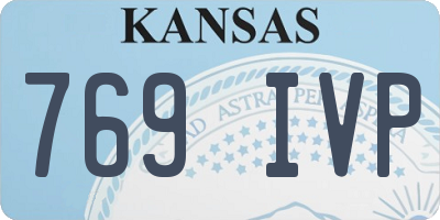 KS license plate 769IVP