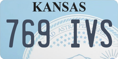 KS license plate 769IVS