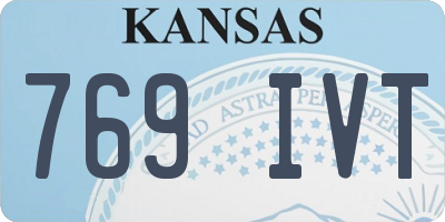 KS license plate 769IVT