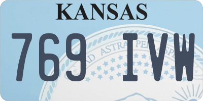 KS license plate 769IVW