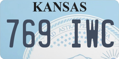 KS license plate 769IWC