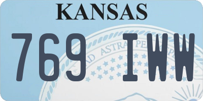 KS license plate 769IWW