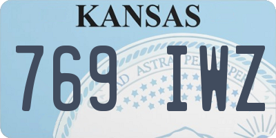 KS license plate 769IWZ