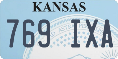 KS license plate 769IXA