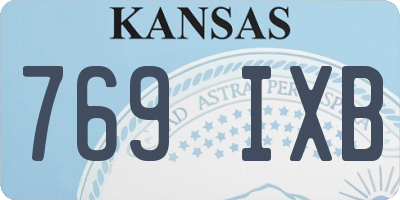 KS license plate 769IXB