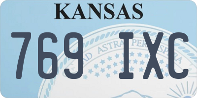 KS license plate 769IXC