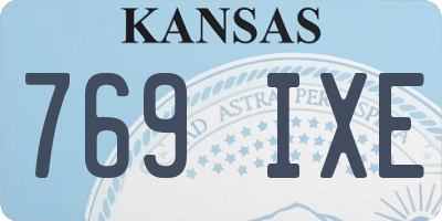 KS license plate 769IXE