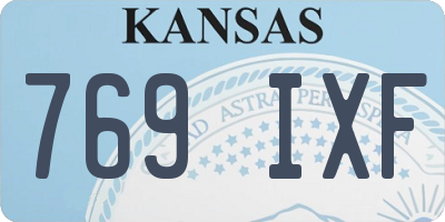 KS license plate 769IXF