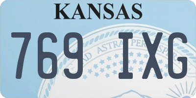 KS license plate 769IXG