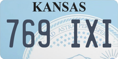KS license plate 769IXI