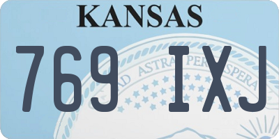 KS license plate 769IXJ