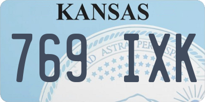 KS license plate 769IXK