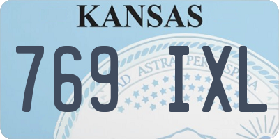 KS license plate 769IXL