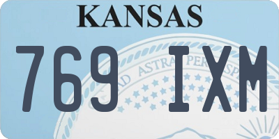 KS license plate 769IXM