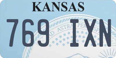 KS license plate 769IXN