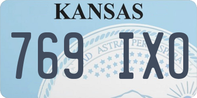 KS license plate 769IXO