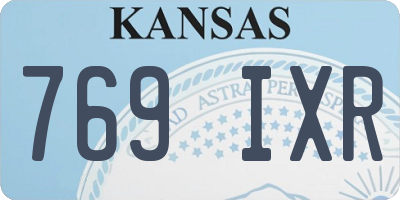 KS license plate 769IXR
