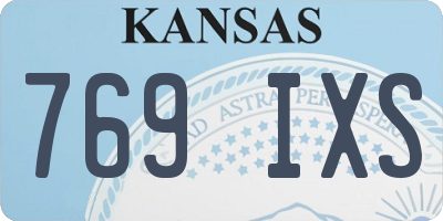KS license plate 769IXS