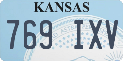 KS license plate 769IXV