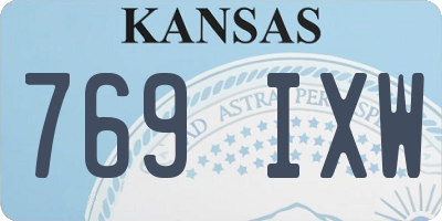 KS license plate 769IXW