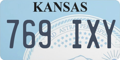 KS license plate 769IXY