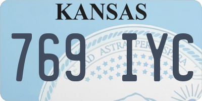 KS license plate 769IYC