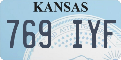 KS license plate 769IYF