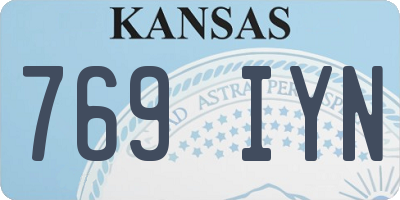 KS license plate 769IYN