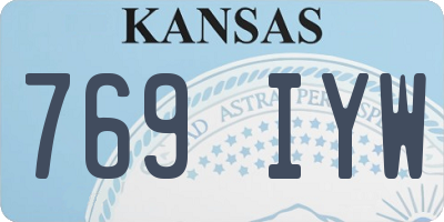 KS license plate 769IYW