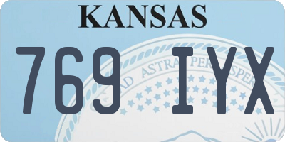 KS license plate 769IYX