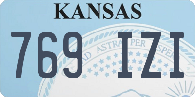 KS license plate 769IZI