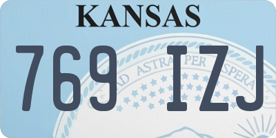 KS license plate 769IZJ