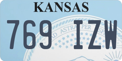 KS license plate 769IZW
