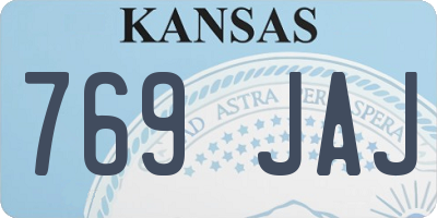 KS license plate 769JAJ