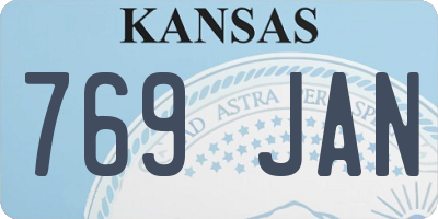 KS license plate 769JAN