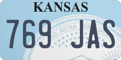 KS license plate 769JAS